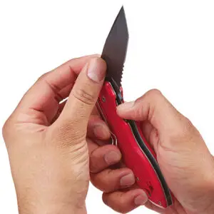 opening a spring assisted knife