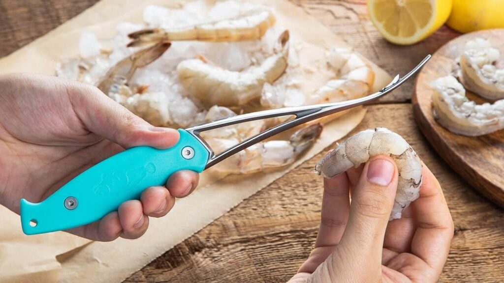 peeling shrimp skin