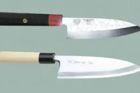 Two Japanese deba knives
