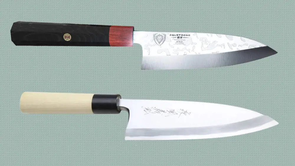 Two Japanese deba knives